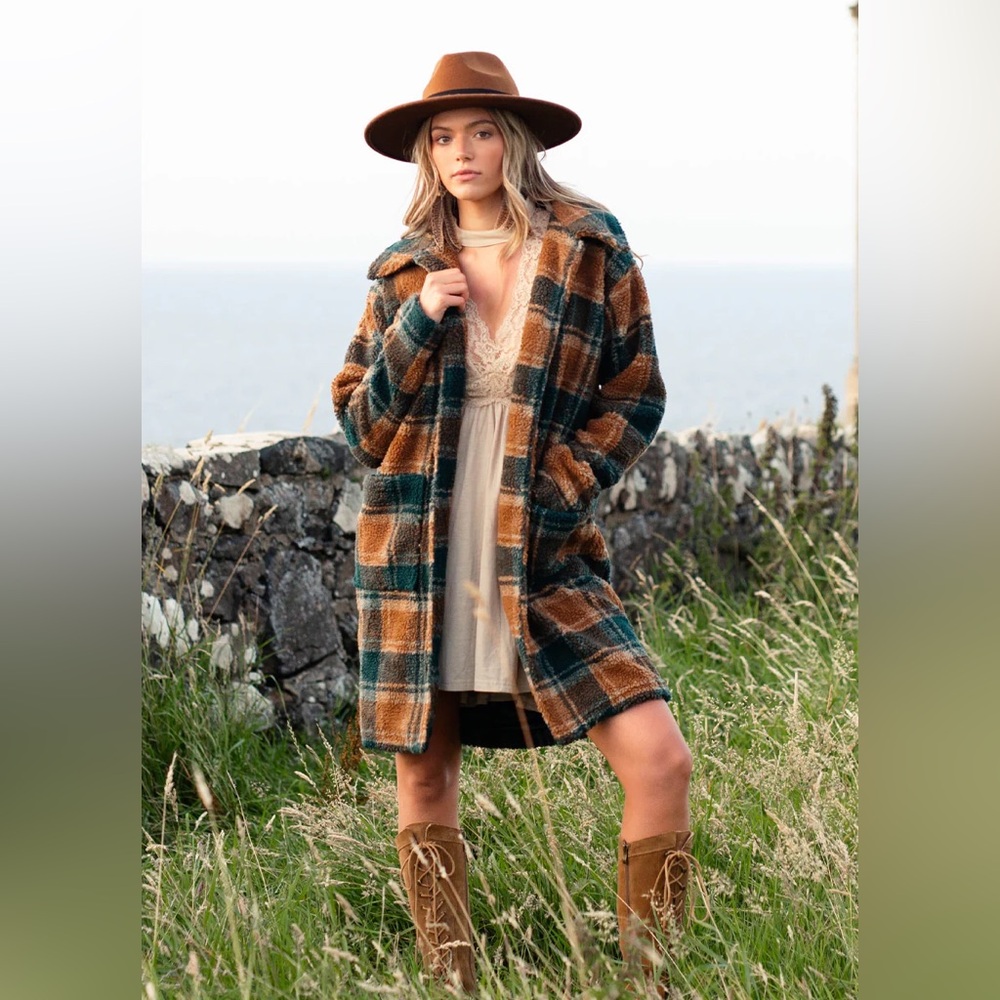 Joyfolie Gertie Plaid coat - Picture 4 of 10